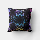 神秘的な虹色ジオ花枕 クッション (裏面)