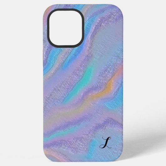 神秘的な虹色ストーン iPhoneケース (裏面)