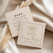 神秘的な蝶のエネルギーヒーラー スクエア名刺