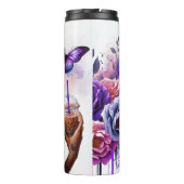 神秘的な蝶の入れ墨をしたコーヒーモーメント タンブラー (裏面)