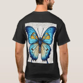 神秘的な蝶の星座T軸 Tシャツ (裏面)