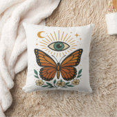 神秘的な蝶の視覚 クッション (ブランケット)