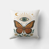 神秘的な蝶の視覚 クッション (裏面)