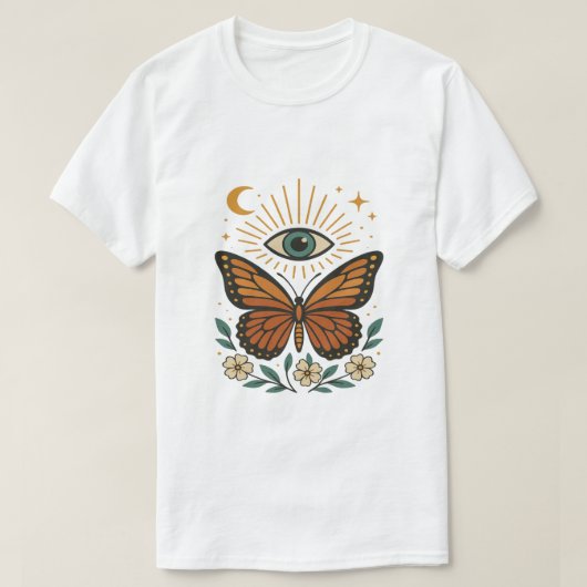 神秘的な蝶の視覚 Tシャツ (デザイン正面)
