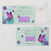 神秘的な蝶1ジュエリング 名刺 (正面/裏面)