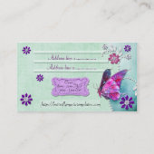 神秘的な蝶1ジュエリング 名刺 (裏面)