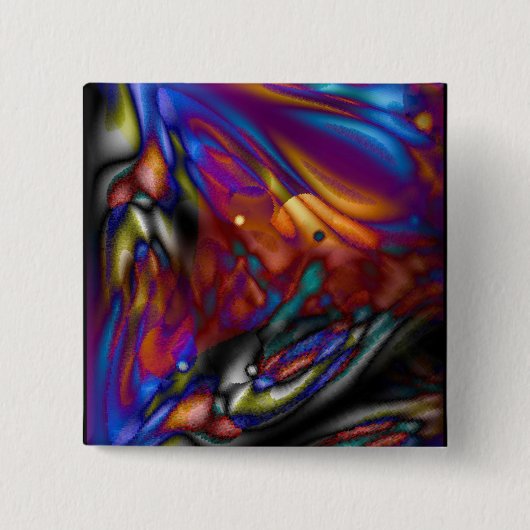 神秘的な蝶 缶バッジ (正面)