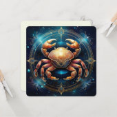 神秘的な蟹座のがん | 天の海岸 カード (正面/裏面インサイチュ)