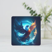 神秘的な蠍座フェニックス再生アート カード (スタンド正面)