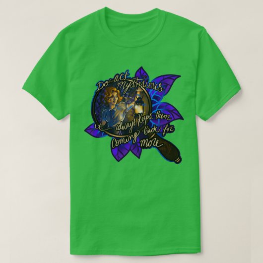 神秘的な行動を取る Tシャツ (デザイン正面)