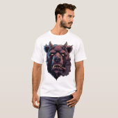 神秘的な角のある熊のTシャツ Tシャツ (正面フル)