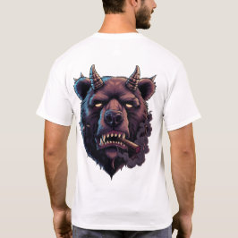 神秘的な角のある熊 Tシャツ