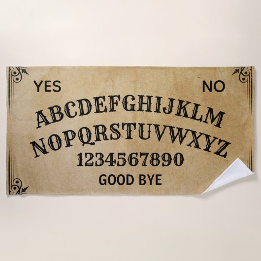 神秘的な話し合いの精神ボード ビーチタオル (正面)