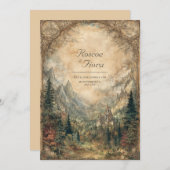 神秘的な谷の城エンチャント結婚ズ 招待状 (正面/裏面)