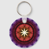 神秘的な象徴的フラクタルオーナメント キーホルダー (正面)