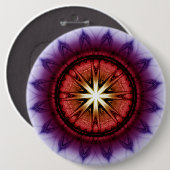 神秘的な象徴的フラクタルオーナメント 缶バッジ (正面&裏面)