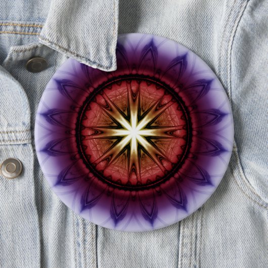 神秘的な象徴的フラクタルオーナメント 缶バッジ (インサイチュ)