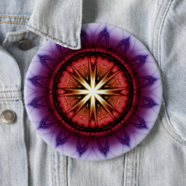 神秘的な象徴的フラクタルオーナメント 缶バッジ