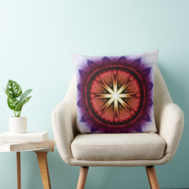 神秘的な象徴的フラクタルパターン クッション