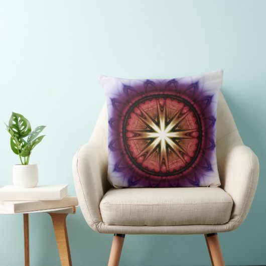 神秘的な象徴的フラクタルパターン クッション (椅子)