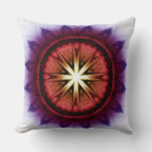 神秘的な象徴的フラクタルパターン クッション (正面)