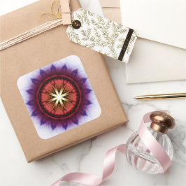 神秘的な象徴的フラクタルパターン スクエアシール