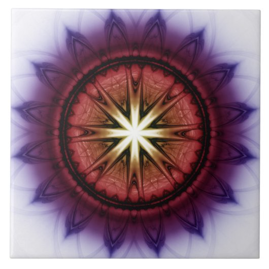 神秘的な象徴的フラクタルパターン タイル (正面)