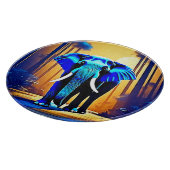 神秘的な象：日没の森の旅 カッティングボード (角)