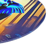 神秘的な象：日没の森の旅 カッティングボード (角)