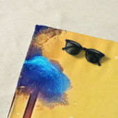 神秘的な象：日没の森の旅 ビーチタオル (インサイチュ)