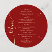 神秘的な赤金ゴールドサンムーンスターズ宇宙結婚ズ メニュー (正面)