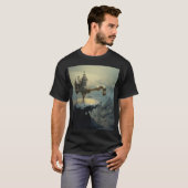 神秘的な超現実的な水不足のオーバーTシャツ Tシャツ (正面フル)