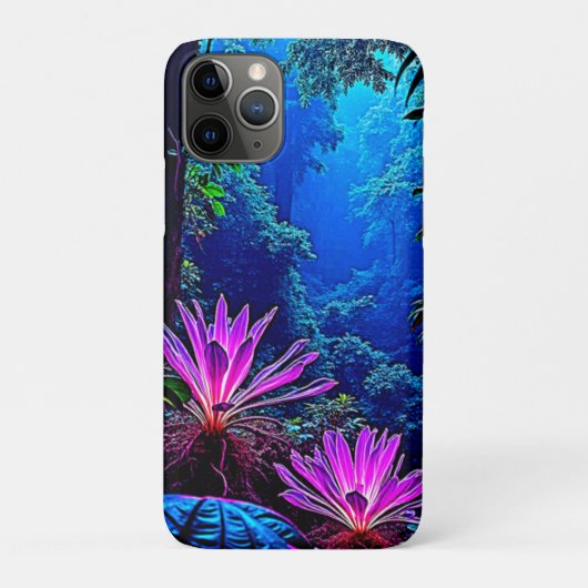 神秘的な輝きのジャングル・ブルームデザイン Case-Mate iPhoneケース (裏)