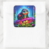 神秘的な輝きを放つ、かわいい大きな目のラディバグ スクエアシール (バッグ)