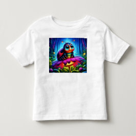 神秘的な輝きを放つ、かわいい大きな目のラディバグ トドラーTシャツ