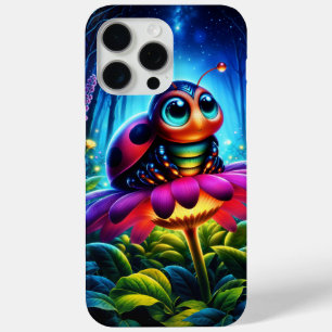 神秘的な輝きを放つ、かわいい大きな目のラディバグ iPhone 15 PRO MAXケース