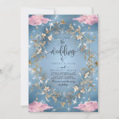 神秘的な輝く空結婚の 招待状 (正面)