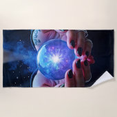 神秘的な運命のオーブ ビーチタオル (正面)