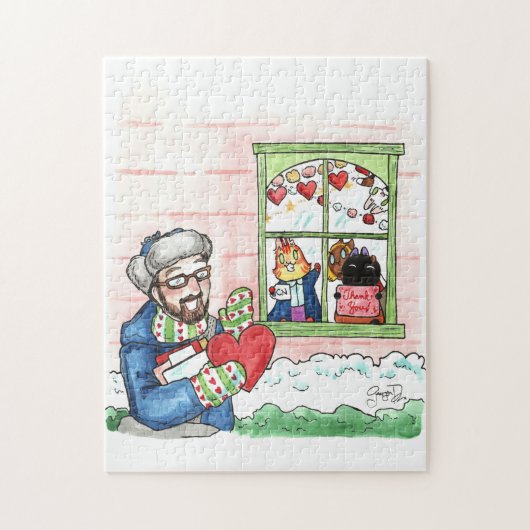 神秘的な郵便配達人のパズルの珍しい発見 ジグソーパズル (縦)