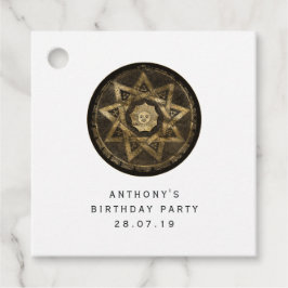 神秘的な金ゴールドと黒ゴシックファンタジー フェイバータグ