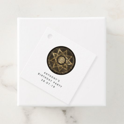 神秘的な金ゴールドと黒ゴシックファンタジー フェイバータグ