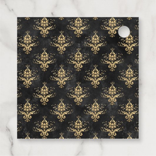 神秘的な金ゴールドと黒ゴシックファンタジー フェイバータグ (裏面)