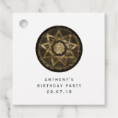 神秘的な金ゴールドと黒ゴシックファンタジー フェイバータグ (正面)