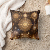 神秘的な金ゴールド天柄枕 クッション (ブランケット)