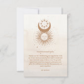 神秘的な金ゴールド天結婚星の写真 サンキューカード (裏面)