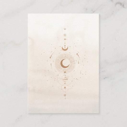 神秘的な金ゴールド天結婚星 エンクロージャーカード (裏面)