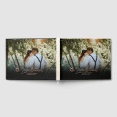 神秘的な金ゴールド天結婚星 ゲストブック (全面)