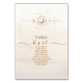 神秘的な金ゴールド天結婚星 テーブルナンバー (裏面)