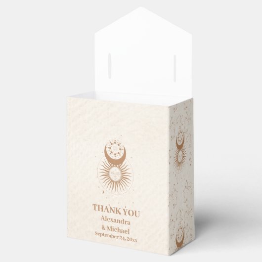 神秘的な金ゴールド天結婚星 フェイバーボックス (オープン)