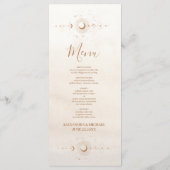 神秘的な金ゴールド天結婚星 メニュー (裏面)